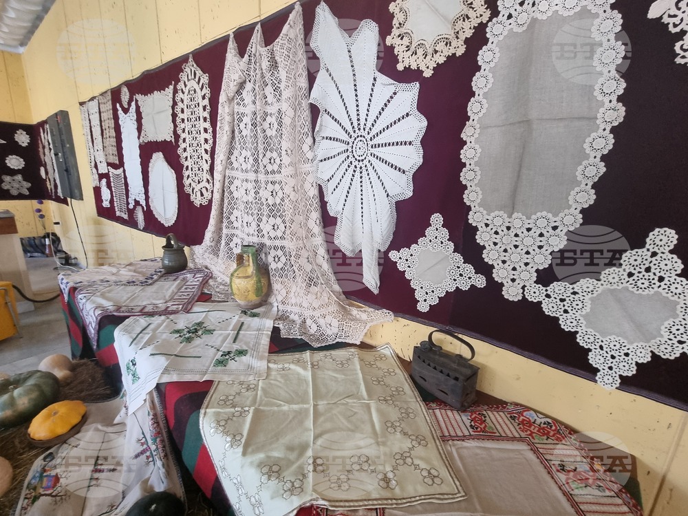 Плетива, изработени от покойната трънчанка Райна Радкова (Лала), са показани в изложба