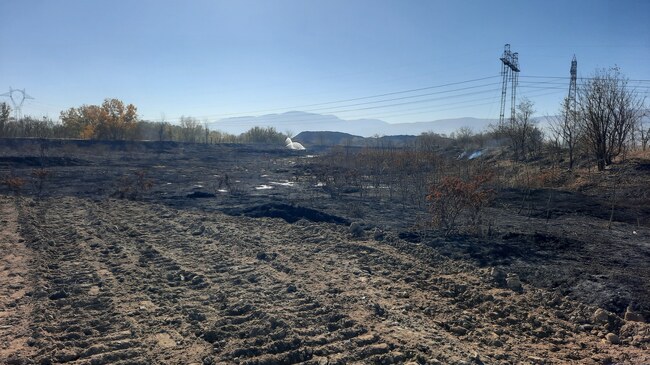 Ликвидиран е пожарът в хвостохранилището край село Катуница, съобщиха от Областната администрация в Пловдив