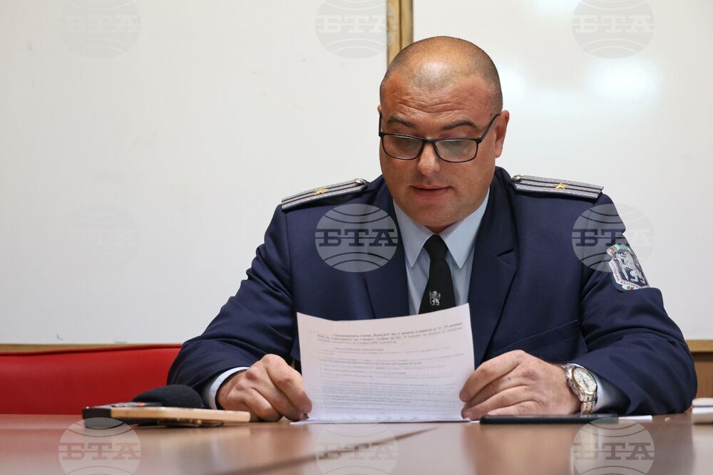 Бургас - Областна дирекция на МВР - брифинг - Константин Вангелов