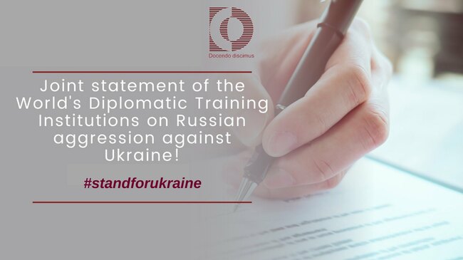 Дипломатическият институт се е присъединил към обща позиция на 17 дипломатически институти и академии, осъждаща руската агресия в Украйна
