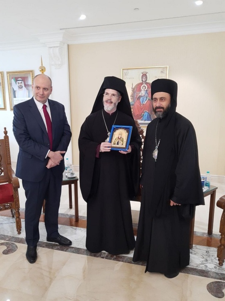 Metropolitan Anthony, Ambassador Ivan Yordanov Confer with Bishop Gregorios in Abu Dhabi