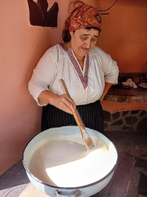 Cooking White Halva for Bulgarian Carnival in Borovo Enters Living Human Treasures