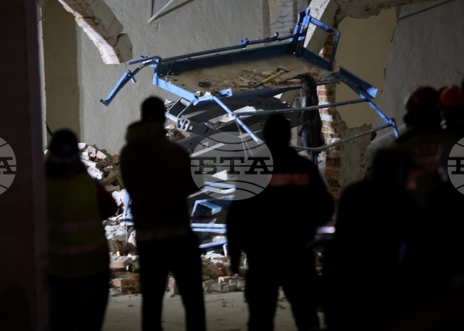 Сграда - паднало скеле - инцидент 