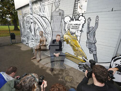 Britain Soccer Harry Kane Statue