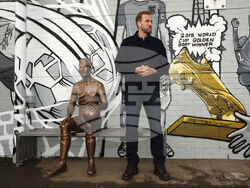 Britain Soccer Harry Kane Statue