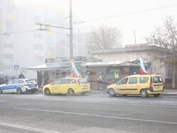 Бургас - таксиметрови шофьори - протест