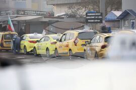 Бургас - таксиметрови шофьори - протест