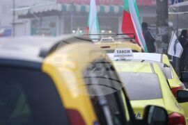 Бургас - таксиметрови шофьори - протест