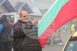Бургас - таксиметрови шофьори - протест