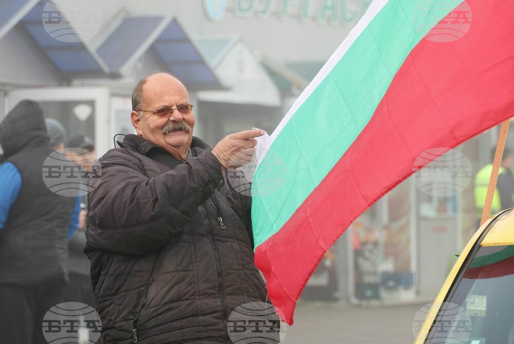 Бургас - таксиметрови шофьори - протест