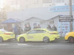 Бургас - таксиметрови шофьори - протест