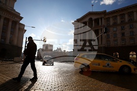 Протест - таксиметрови шофьори - шествие