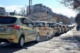 Кърджали - таксиметрови шофьори - протестно шествие