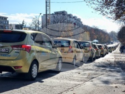 Кърджали - таксиметрови шофьори - протестно шествие