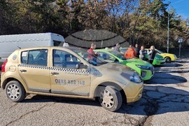 Разград - таксиметрови шофьори - протест