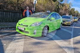 Разград - таксиметрови шофьори - протест