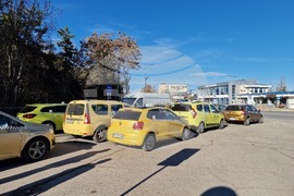 Разград - таксиметрови шофьори - протест