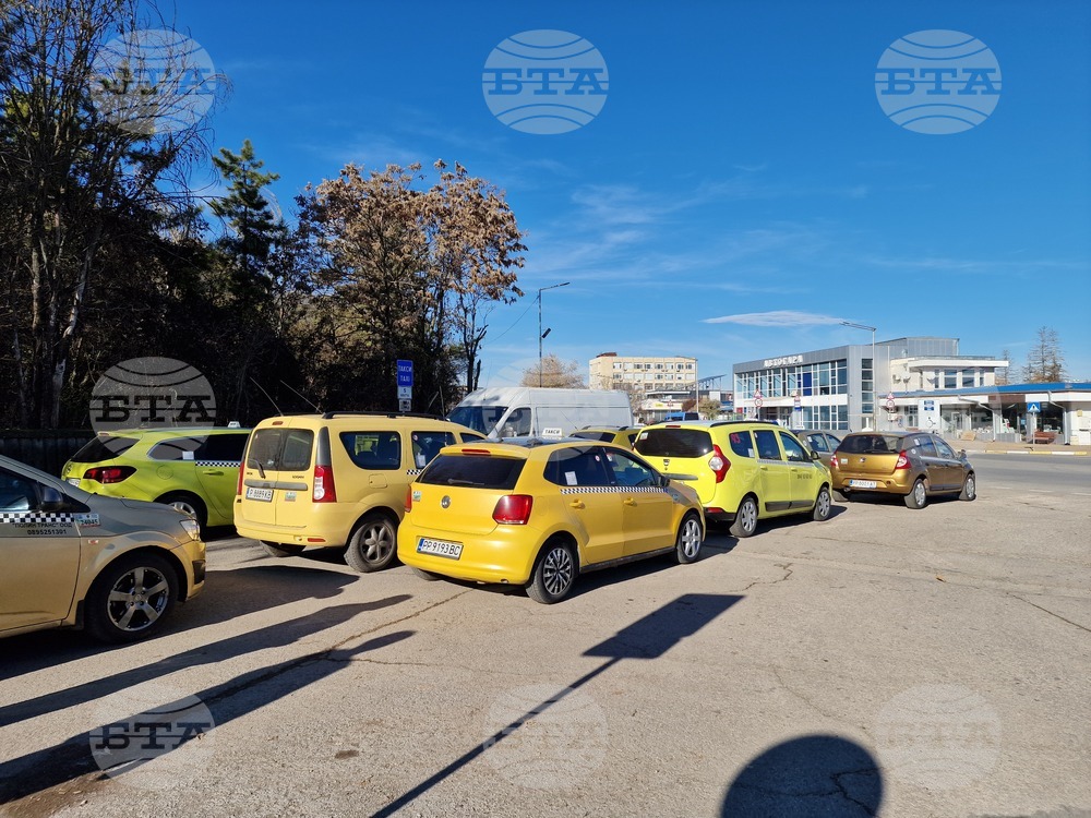 Разград - таксиметрови шофьори - протест