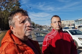 Разград - таксиметрови шофьори - протест