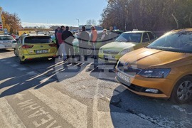 Разград - таксиметрови шофьори - протест