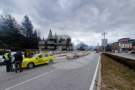 Смолян - таксиметрови шофьори - протест