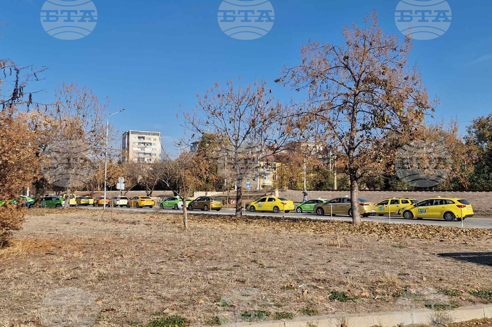 Пловдив - таксиметрови шофьори - протест