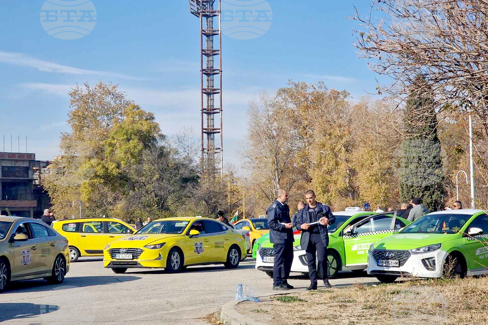 Пловдив - таксиметрови шофьори - протест