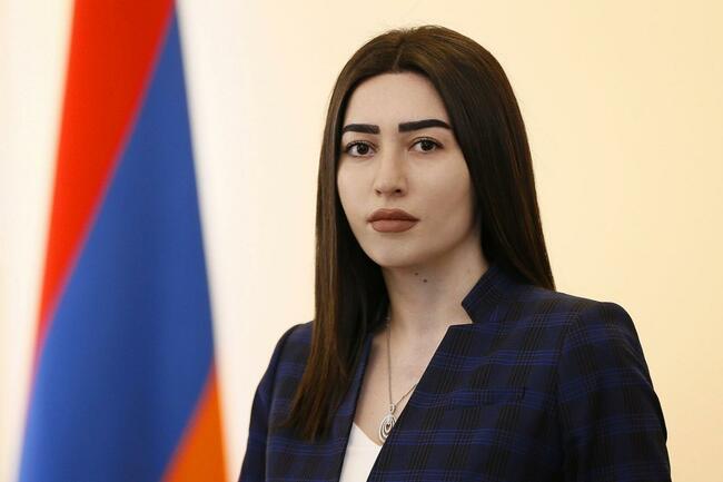 АРМЕНПРЕС: Арпине Саркисян беше назначена за министър на вътрешните работи след оставката на Вахе Газарян