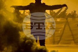 Пловдив - футболни фенове - протест