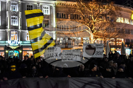 Пловдив - футболни фенове - протест