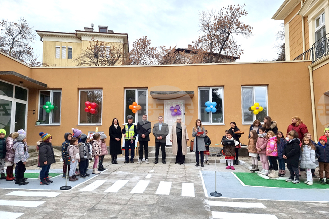 Пловдив - детска градина - площадка за безопасност на движението - октриване