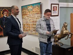 Изложба на Михаил Кавберов в София, в галерия „Камберов“, снимка – Даниел Димитров/БТА