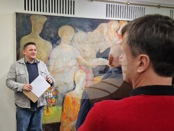 Изложба на Михаил Кавберов в София, в галерия „Камберов“, снимка – Даниел Димитров/БТА