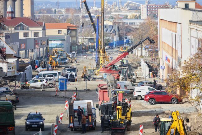 Бургас - улица "Одрин" - ремонт