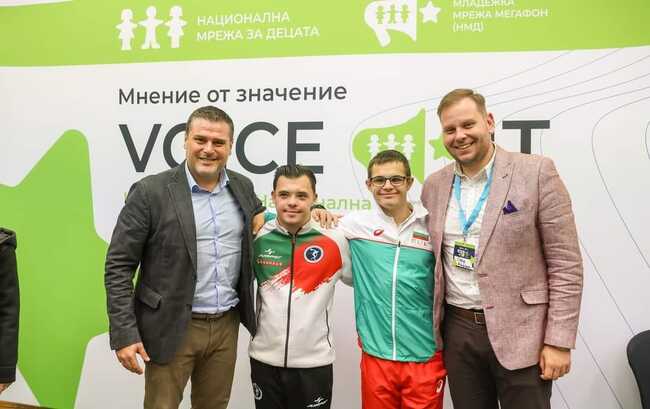 Gymnast with Down Syndrome Emilian Kostadinov, Federation of Adapted Physical Activity Chair Take Part in Voice it 2024 Youth Forum