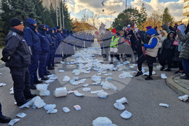 Търговище - протест - загинал моторист