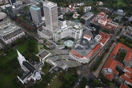 Сингапур - изглед отвисоко