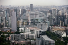 Сингапур - изглед отвисоко