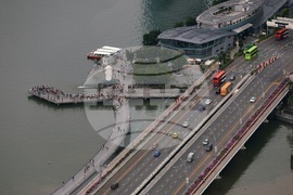 Сингапур - изглед отвисоко