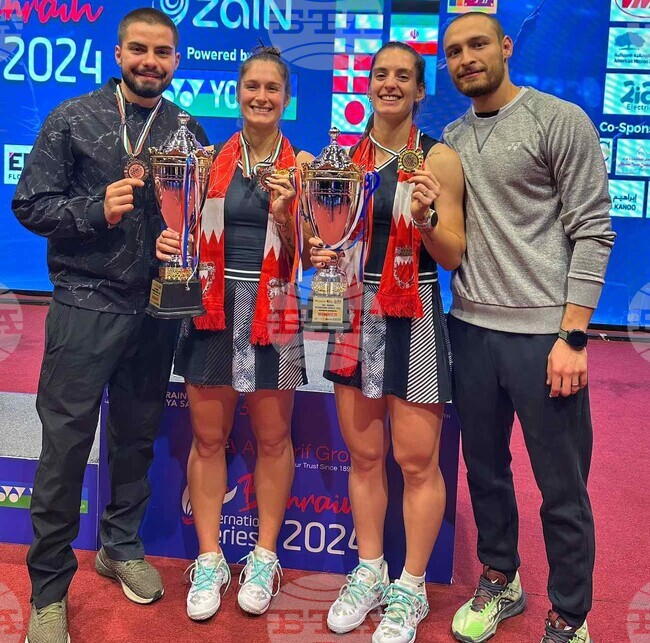 Стефани Стоева и Габриела Стоева станаха шампионки на двойки жени на турнир по бадминтон в Бахрейн