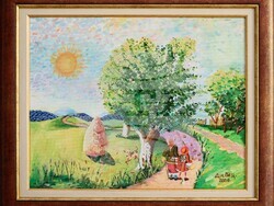 Димитър Вецин подрежда „Малък свят“ в галерия „Париж“. Снимка: галерия „Париж“