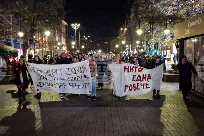 Международен ден за елиминиране на насилието срещу жени - протестно шествие
