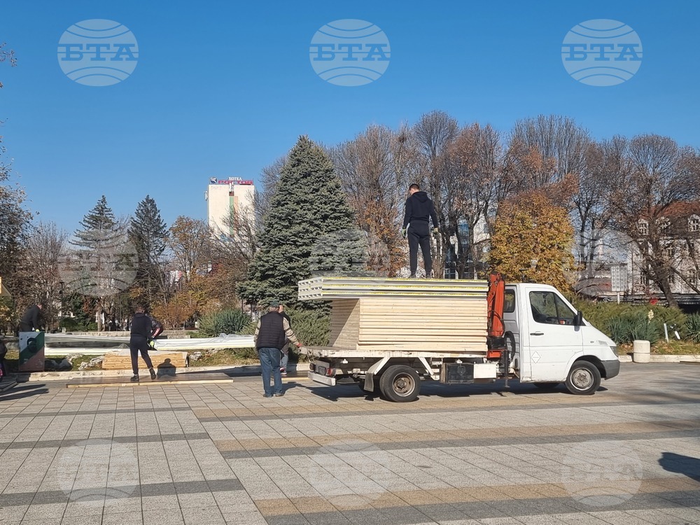 Плевен - коледна украса - подготовка