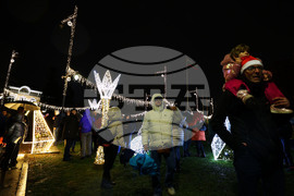 Коледна елха - светлини - запалване