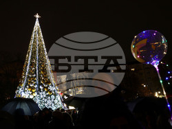 Коледна елха - светлини - запалване