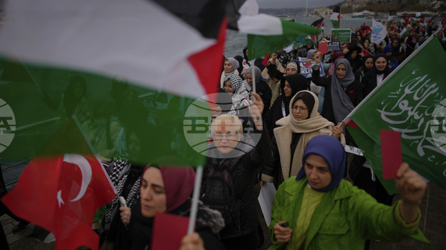 Пропалестинско шествие с фенери ще се проведе тази вечер в центъра на Истанбул