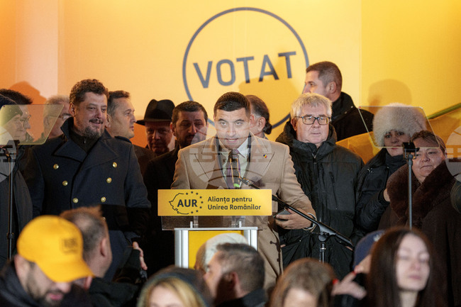 Националистическата партия АУР остава с най-голяма подкрепа в Румъния, показва ново социологическо проучване