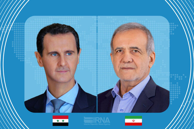 ИРНА: Пезешкиан потвърди пред Асад подкрепата на Иран за Сирия