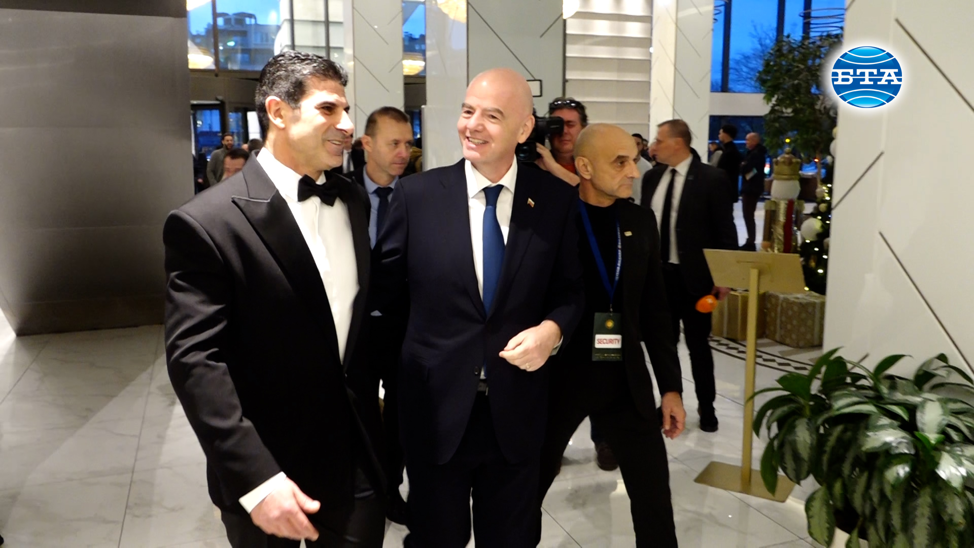 Президентът на ФИФА Джани Инфантино пристигна на тържеството по повод 100-годишнината на Българския футболен съюз