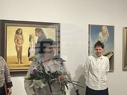 Откриване на изложбата „Енциклопедия на необозримото“ на Текла Алексиева в СГХГ. На снимката: Текла Алексиева. Снимка: Ваня Сухарова/БТА